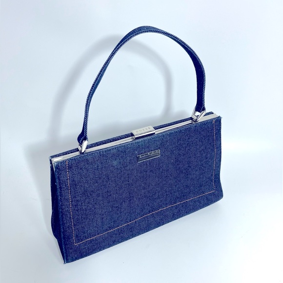 GUESS Y2K Denim Mini Shoulder Bag Purse - Picture 3 of 10